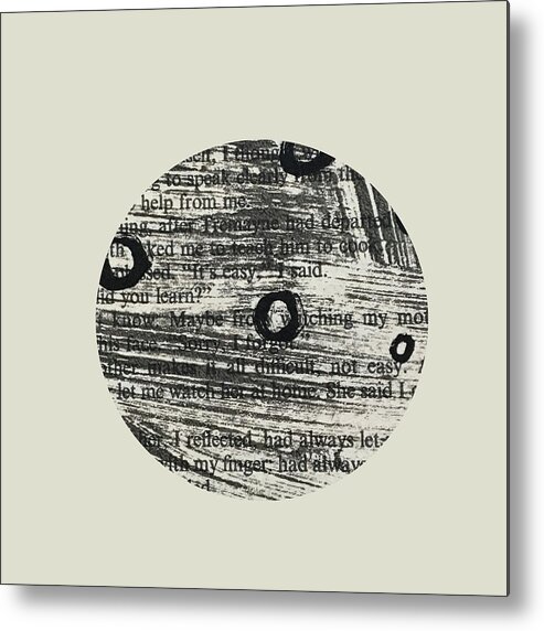 Circle Abstract Metal Print featuring the painting Dark Circle 2 Abstract by Nancy Merkle