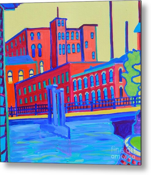 City Metal Print featuring the painting Days in the Waterways by Debra Bretton Robinson