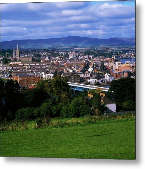 Scenics Metal Print featuring the photograph Derry, View Over Derry, Ireland by Designpics