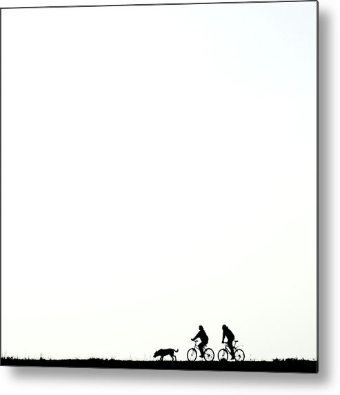 Pets Metal Print featuring the photograph Dike Dog Bike by Positiv Photography