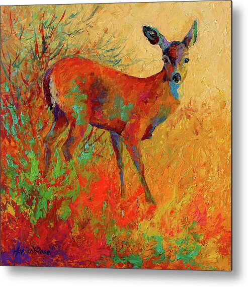 Doe Metal Print featuring the painting Doe by Marion Rose