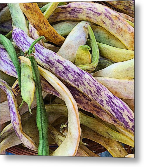 Brushstroke Metal Print featuring the photograph Dragon Beans by Jori Reijonen