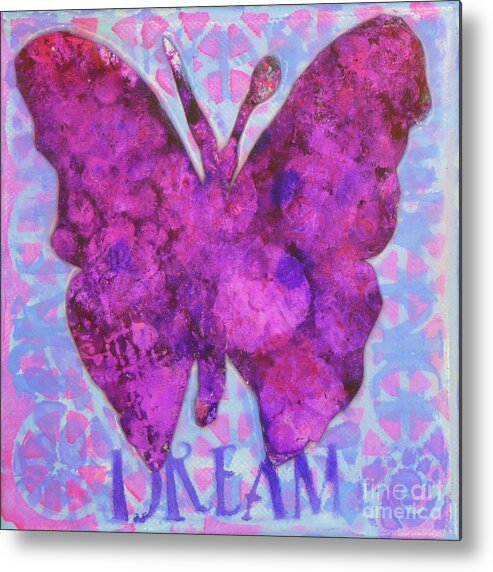 Butterfly Metal Print featuring the mixed media Dream Butterfly by Lisa Crisman