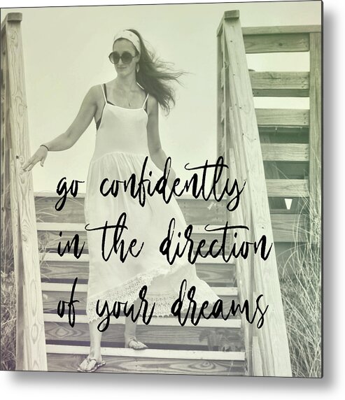 Beach Metal Print featuring the photograph DREAM ON DREAMER quote by Jamart Photography