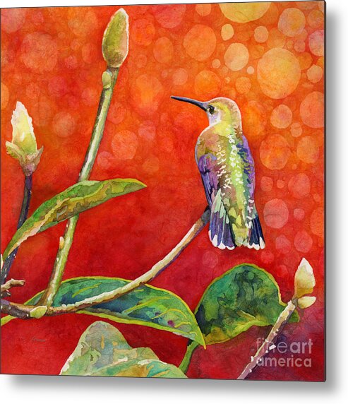 Hummingbird Metal Print featuring the painting Dreamy Hummer by Hailey E Herrera