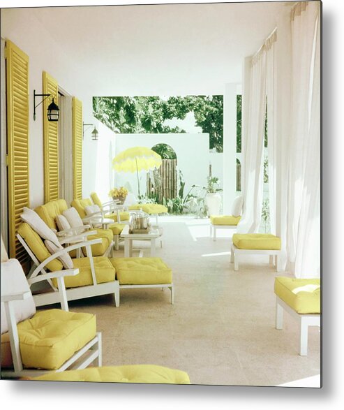 Interior Metal Print featuring the photograph Edward Molyneux's Patio In Montego Bay by Horst P. Horst