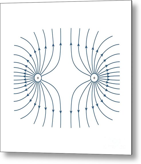 Artwork Metal Print featuring the photograph Electric Field Lines by Science Photo Library