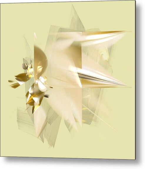 Flower Metal Print featuring the digital art Emergence by Ilia -