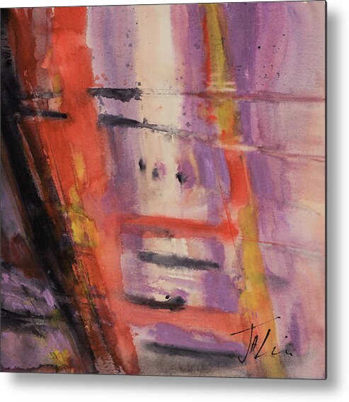Abstract Expression Metal Print featuring the painting En Modern Vogue by Judith Levins