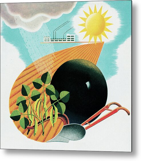 Agriculture Metal Poster featuring the drawing Environmental Resources by CSA Images