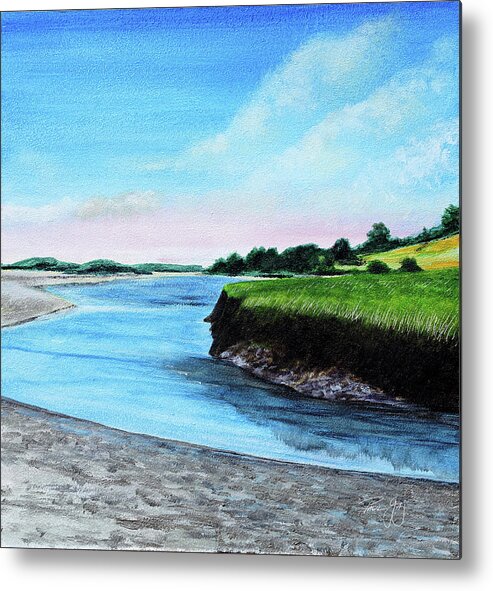 Estuary Metal Print featuring the painting Essex River South Ipswich by Paul Gaj
