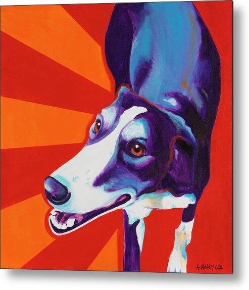 Dog Metal Print featuring the painting Evie by Dawgart