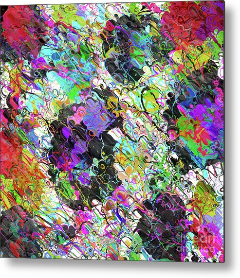 Abstract Metal Print featuring the digital art Experiment With Abstract by Phil Perkins