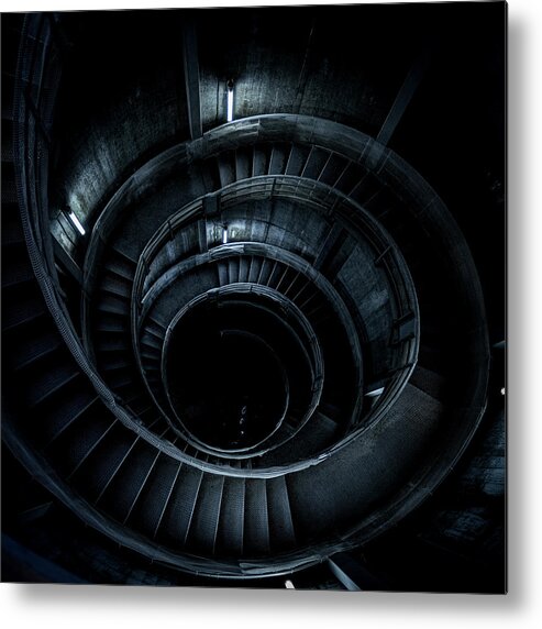 Spiral
Staircase
Black Metal Print featuring the photograph Falling Into Darkness by Yasutoshi Honjo