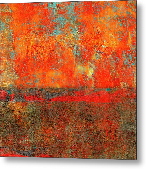 Fire On The Water Metal Print featuring the photograph Fire on the Water by Carol Leigh