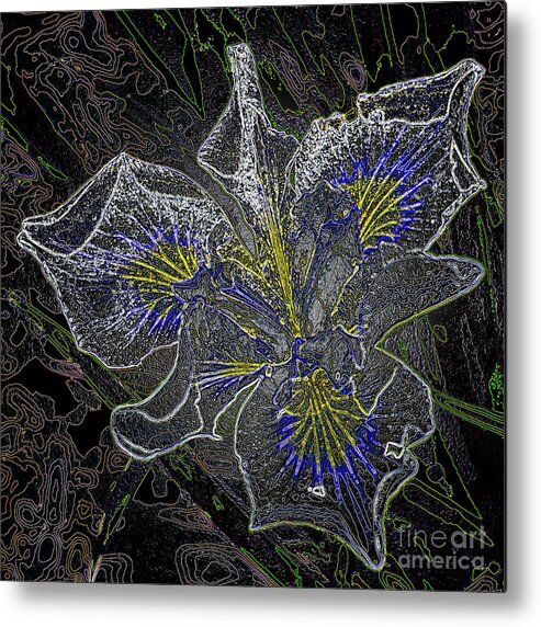 Abstract Metal Print featuring the photograph Floating Orchid by Roslyn Wilkins