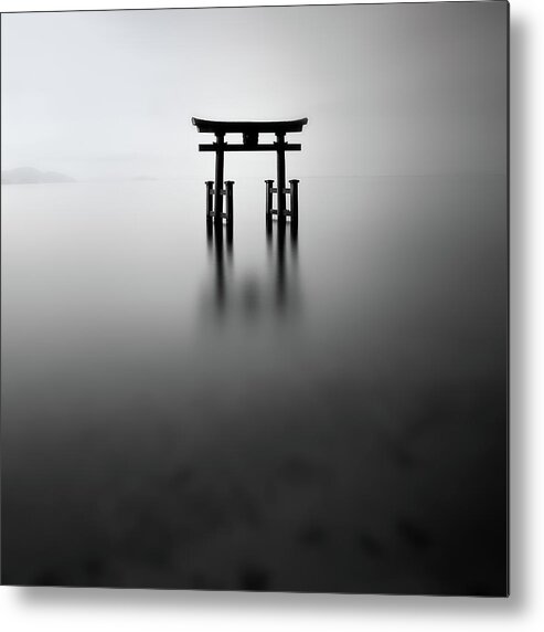 Yancho Sabev Photography Metal Print featuring the photograph Floating Torii by Yancho Sabev Art