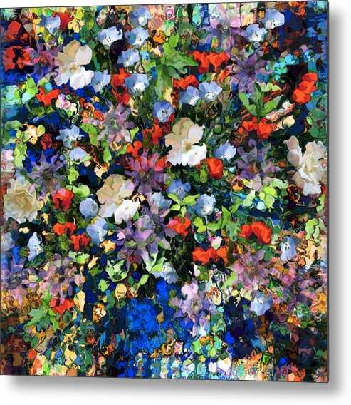 Flowers Metal Print featuring the painting Floral Symphony by Natalie Holland