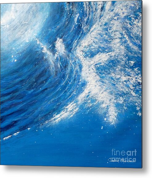 Ocean Metal Print featuring the painting Fluidity by Jackie Sherwood