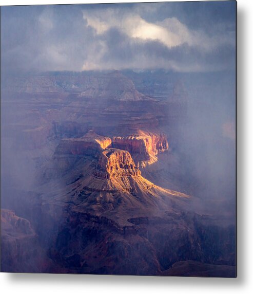 Grand Canyon Metal Print featuring the photograph Foggy Morning In Grand Canyon by Ning Lin