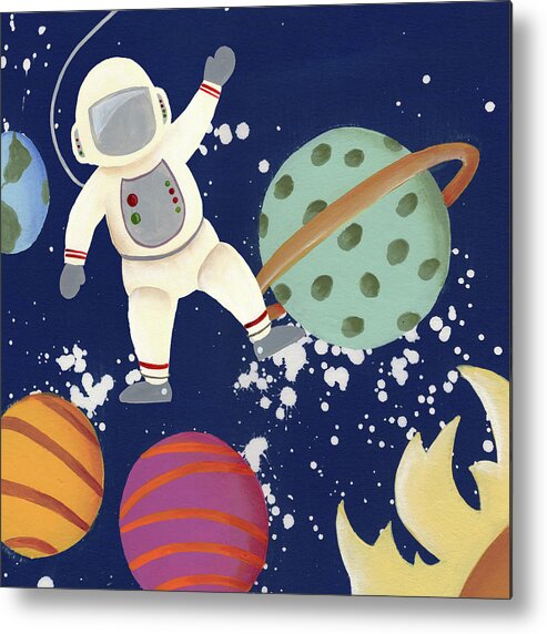 Children Metal Print featuring the painting Future Space Explorer I by Regina Moore