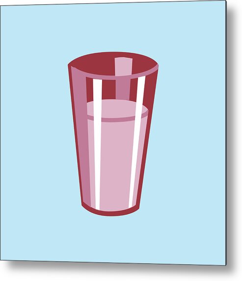 Beverage Metal Poster featuring the drawing Glass of Milk by CSA Images