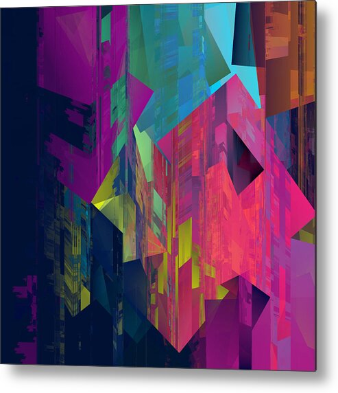 Glitch Metal Print featuring the digital art Glitch 6 by Chris Butler