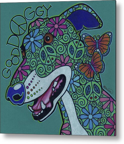 Greyhound 2 Metal Print featuring the digital art Greyhound 2 by Denny Driver