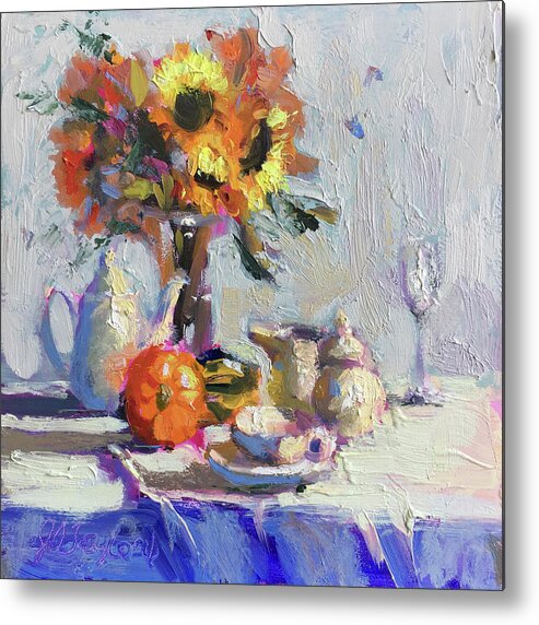 Harvesttime Metal Print featuring the painting Harvesttime by Jennifer Stottle Taylor