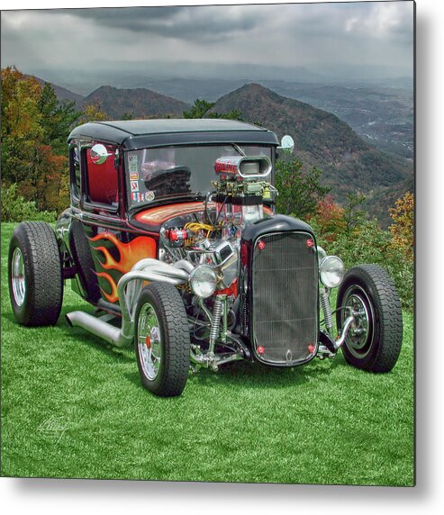 Model A Metal Print featuring the photograph I was drivin' that Model A by Michael Frank