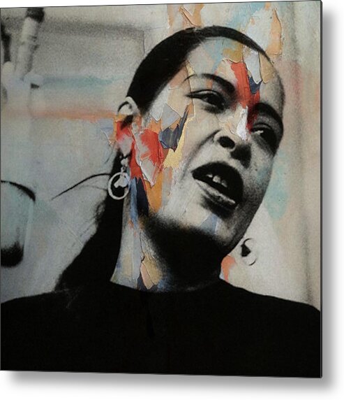 Billie Holiday Metal Print featuring the mixed media I'll Be Seeing You - Billie Holiday by Paul Lovering