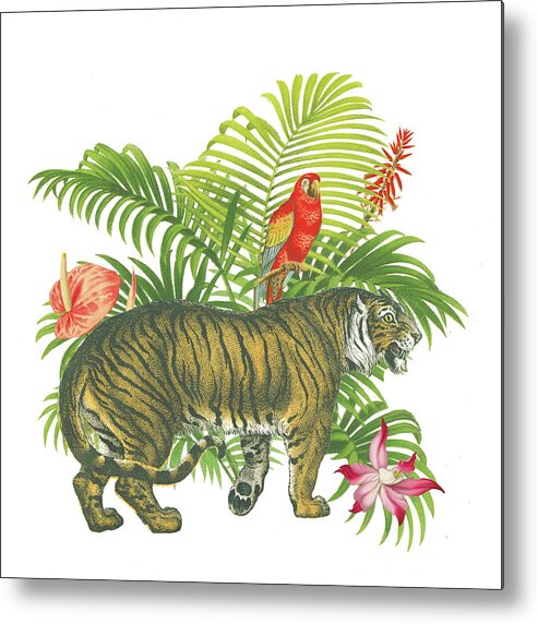 Adam From Brighton Metal Print featuring the painting In The Jungle I by Wild Apple Portfolio