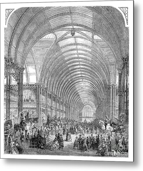 Event Metal Print featuring the drawing Interior View Of The Manchester by Print Collector