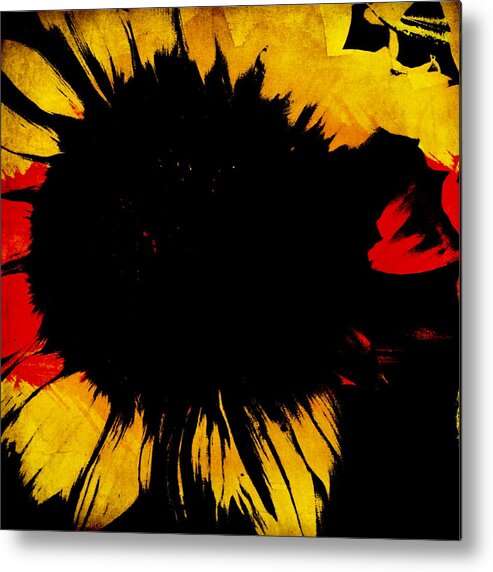 Sunflower Metal Print featuring the digital art Interrupted by Canessa Thomas