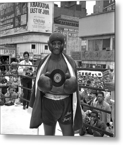 Joe Frazier Metal Print featuring the photograph Joe Frazier Sparring Session by Donaldson Collection