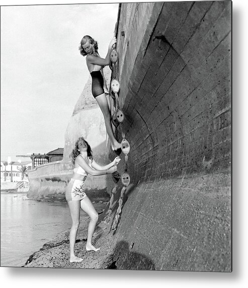 1940-1949 Metal Print featuring the photograph La Jolla Fun by Peter Stackpole