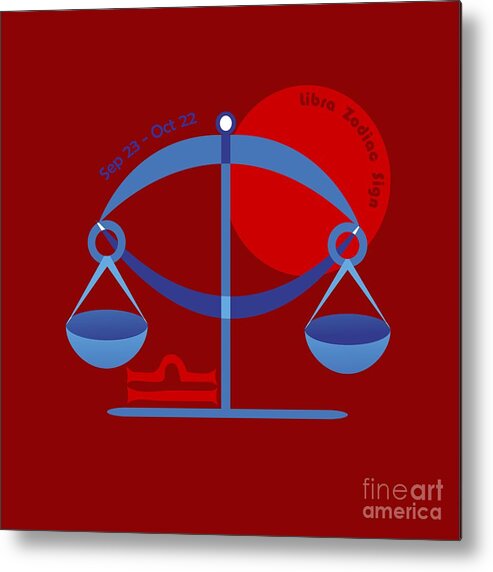 Animal Metal Print featuring the digital art Libra - Scales by Ariadna De Raadt