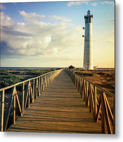 Fuerteventura Metal Print featuring the photograph Lighthouse At Sunset, Canary Islands by Zodebala