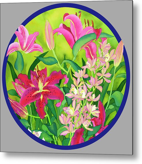 Lilly Love-circle Metal Print featuring the painting Lilly Love-circle by Carissa Luminess