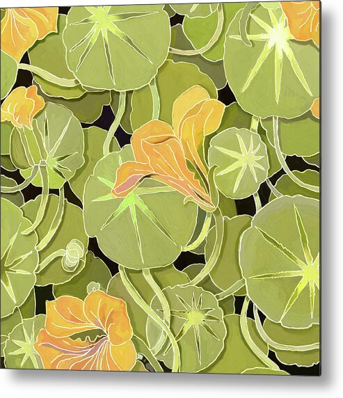 Lily Pads Metal Print featuring the digital art Lily Pads by Howie Green