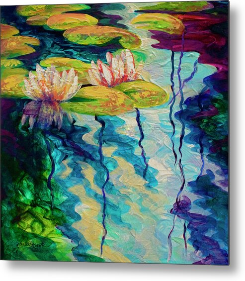 Lily Pond I Metal Print featuring the painting Lily Pond I by Marion Rose