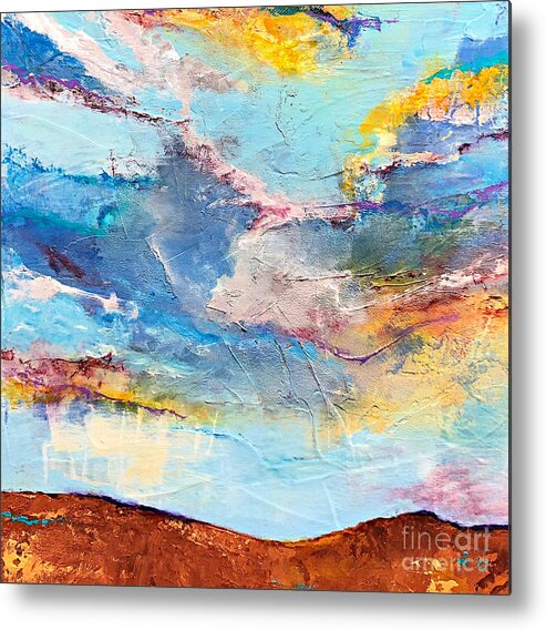Cloudscape Metal Print featuring the painting Limitless by Mary Mirabal