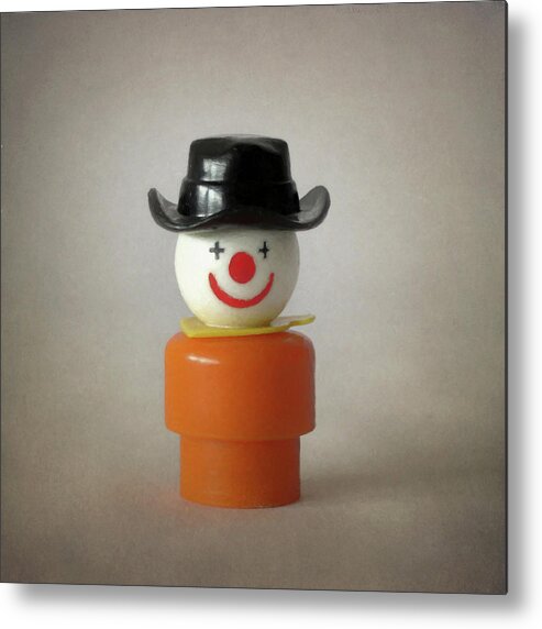 Black Metal Print featuring the photograph Little People Toy Cowboy by David and Carol Kelly