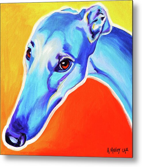 Dog Metal Print featuring the painting Lizzie by Dawgart