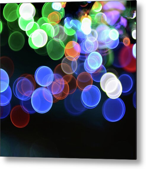 Holiday Metal Print featuring the photograph Magical Lights Background by Alubalish