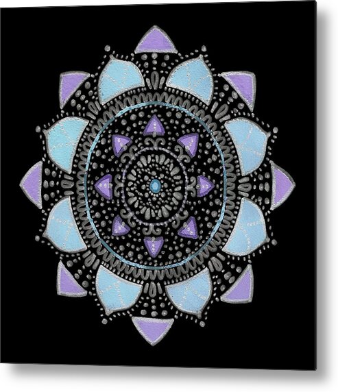 Mandala Metal Print featuring the painting Mandala 3 by Masha Batkova