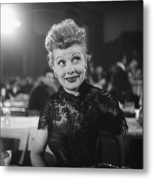1950-1959 Metal Print featuring the photograph March 7, 1955, Hollywood, Lucille Ball by Michael Ochs Archives