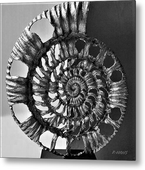 Nautical Metal Print featuring the photograph Metal Sea Shell by Rob Hans
