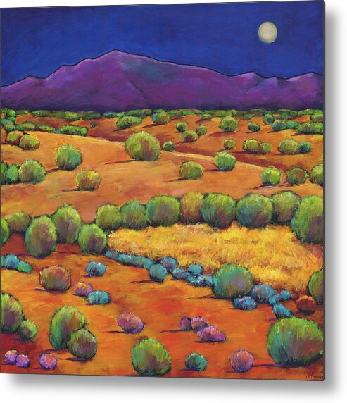 Contemporary Southwest Metal Print featuring the painting Midnight Sagebrush by Johnathan Harris