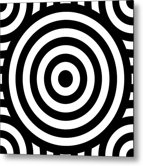 Black & White Metal Print featuring the digital art Mind Games 52 by Mike McGlothlen